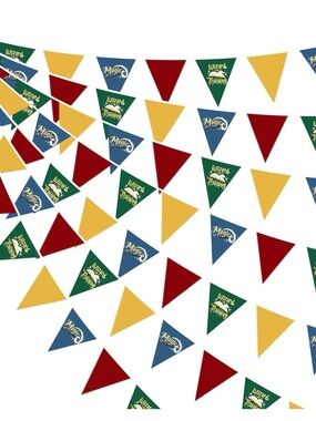 32Ft Wizard Party Decorations Red Green Blue Yellow Magical